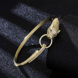 Luxury Original Designer 1to1 Bracelets Jewellery Micro Inlaid Card Home Leopard Bracelet Female 18K Gold Plated With Logo