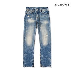 Famous Brand European American Style Biker Jeans Men Slim Jeans Pants Mens Denim Trousers Zipper Black Hole Pencil Pants Jeans J240408