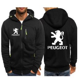 Hoodies Men Peugeot Car Logo Print Casual Hip Hop Harajuku Long Sleeve Hooded Sweatshirts Mens zipper Jacket Man Hoody Clothing8942343