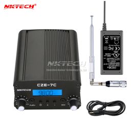 Radio NKTECH CZE7C PLL FM Transmitter Radio Broadcast Station 1W/7W Stereo Frequency 76108Mhz Pro Campus Amplifiers LCD Backlight