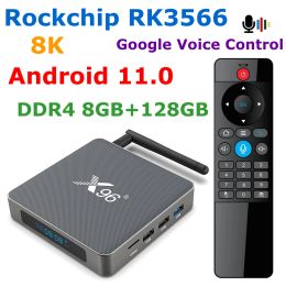 Box X96 X6 TV Box Android 11 8GB RAM 128GB Rockchip RK3566 8K VIDEO CODEC 2T2R MIMO Dual Wifi 1000M LAN 4K Youtube Media Player