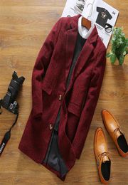 Whole Korean Male Jacket Warm Coat Mens Long Leather Trench Men Nylon Coats Organic Full Length Loose 2017 Lace Winter For Go9607369