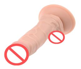 New Flesh Big Realistic Dildo Waterproof Flexible penis with textured shaft and strong suction cup Sex toy for women1380675