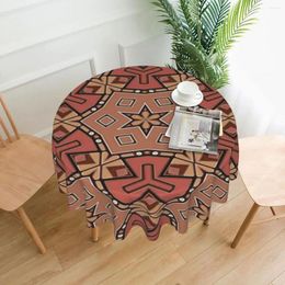 Table Cloth Terracotta And Tan Honeycomb Tile Tablecloth 60in Round 152cm Soft Decorative Border