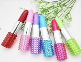 Student Cute Creative Lipstick Plastic Novelty Ballpoint Pen Kawaii Roller Ball Pens For Kids Writing Gift Korean Stationery 20pcs4632956