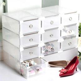 2024 Foldable Plastic Storage Box Thicken Crate Clothes Shoes Drawers Clear Storage Organizer for Home Save Space Accessories for Foldable