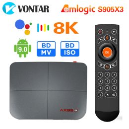Box VONTAR AX95 4GB 128GB Smart TV Box Android 9.0 Amlogic S905X3 4K 8K Support Dolby BD MV BD Dual Wifi Youtube Media player TVBOX