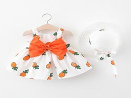 2020 New Baby Girl Dress With Hat 2 Pieces Suit Children039s Clothing Summer Sleeveless Birthday Party Dress8803689