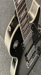 electric guitar Black custom ebony fingerboard binding over frets Adam Jones Aged Silbverburst guitars2023402