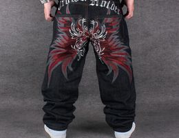 DHL COOL Graffiti long Loose Relaxed Casual Pants fashion NY Skateboard embroidery Dragon jeans Rap boy B BOY Trousers Size 37027366