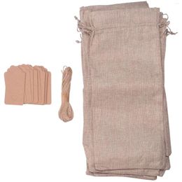 Storage Bags 12 Pieces Burlap Wine Jute Bottle With Drawstrings Reusable Gift Tags For Party Blind Tasting B