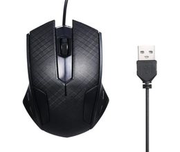Black Wired Gaming Mouse USB 3 Buttons Optical Wheel Antiskid Frosted For PC Pro Laptop Gamer Computer Mice2752954