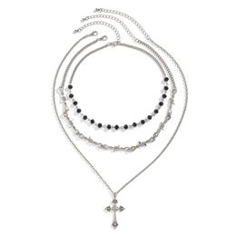 Jewelry: Hip Hop Neckchain Cross Pendant, Dark collarbone Chain, Gothic Sweet Cool Necklace, Unique
