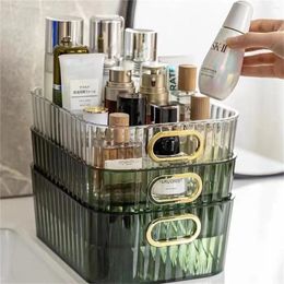 Storage Boxes Three Color Light Luxury Transparent Box Small Desktop Miscellaneous Organizer Cosmetics Mask Storages Basket Organiser