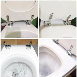 Covers Toilet Chrome Hinges With Fittings Toilet Seat Replacement Mountings Toilet Lid Hinge Toilet Accessories Zinc Alloy Hinges