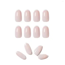 False Nails Minimalist French Press-on Nail White Edge Flesh Color Artificial For Extension Suit Matching