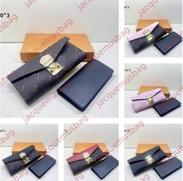 Designer S-lock wallet women long wallets Hobo purses cardholder Luxurys leather Flip cover folding Hasp envelope type Clutch bags ladies Credit card holder pouch