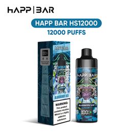 Happ Bar HS 12000 Puff Original Disposable Vape Pen 2% 5% Level 20ml Prefilled 650mAh Rechargeable Battery 10 Flavours 12k 15k Puffs Vapes Kit