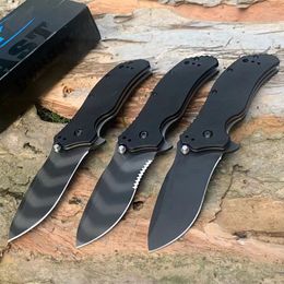 Tunafire 7,67 tum svart G10 -handtag vikkniv ZT0350 svart beläggning S30V -blad, camping utomhuskniv, hög kvalitet, med kullager,