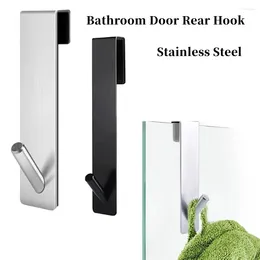 Hooks Stainless Steel Bathroom Frameless Glass Door Hook Shower Towel Rack Removable Back Hanger Home Accessories