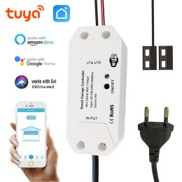 Control WiFi Smart Garage Door Opener Controller Switch Tuya APP Control Works with Alexa Google Home Siri Shortcut