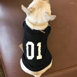 Dog Apparel Pet Cat Vest Number 10 Printed Puppy Shirt Coat Clothes Summer Costumes Casual Sport Soccer Jersey