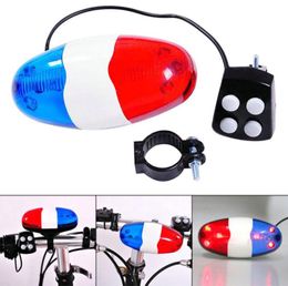 Bicycle 6 Flashing LED 4 Sounds Siren Trumpet Horn Bell Bike Rear Light SER886235279