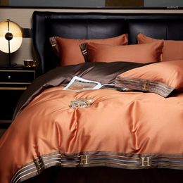 Bedding Sets High-grade Pure Cotton 4pc Full Duvet Cover Pillowcase Sheet Bed Set King Bedroom With Zipper Closure