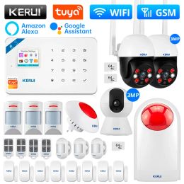 Kits KERUI W181 Alarm System for Smart Home Burglar Security 433MHz WiFi GSM Alarm Wireless Tuya Smart House App Control