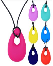 Silicone Baby Teether Toddler Kids Drop Ring Teething Black Chian Necklace Pendants Newborn Molars Tooth Chewable Teething Toy C28058736