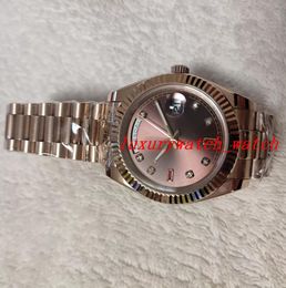 Man watch Stainless Steel Bracelet 41mm Chocolate Diamond Ruby Dial Everose Gold 218235 Chodrp Automatic Mechanical Man Watch Wris7245046