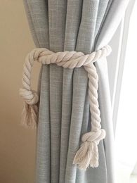 Curtain 1 PC Modern Pure TieBack Decorative HoldBack Rope Convenient Curtains Beige Holder Clips