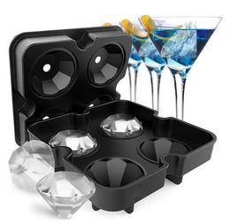 4 G Diamond Silicone Ice Cream Tools Mold Cube Tray Mould S Glasses Whiskey Cocktail Party Bar Accessories Ball Maker hockey5744891