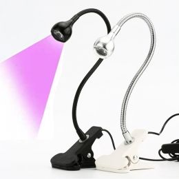 Dryers Nail LED Lamp Nail Glue Curing Lamp Flexible Goose Neck Ultraviolet Lamp with Clamp & Switch USB Lamp One Lamp Multipurpose