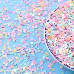 Decorations Heart Transparent Candy Colour PVC Sequins Double Side Milky Nail Glitter Children's Slime Accessories Symphony Manicure Sequins