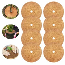 Covers 8PCS 20cm Coconut Mat Ecofriendly Coconut Disc Bucket Cover Keep Water Prevent Grass Plant Winter Protection for Potted Plants