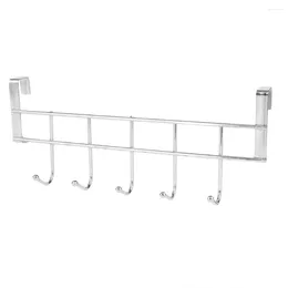 Hooks 1 Piece 5 Stainless Steel Clothes Door Bathroom Kitchen Cabinet Draw Bedroom Towel Hanger Hanging Loop Organizer