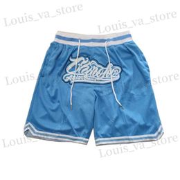 Men's Shorts Basketball Shorts Carolina Four pocket zipper Sewing Embroidery High-Quality Outdoor Sport Shorts Beach Pants Blue New 2023 T240408