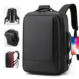 Backpack Fashionable USB Charging Travel With Expandable Design For Men Business Commuter Laptop Backpacks School Bags Mochilas