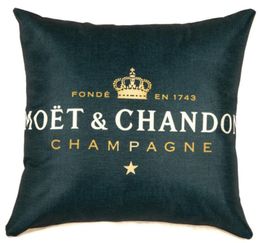 Linen Printed Throw Pillows Case Home Textile Bedside Waist Pillow Crossborder Champagne Pattern Sofa Pillows Gifts9564787