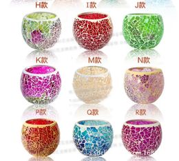 Candle Holders Mosaic Glass Holder Props Home Wedding Decoration Hogar Bougeoir Ramadan 2024 Vase