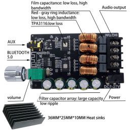 Amplifier ZK1002 HIFI 100WX2 TPA3116 Bluetooth 5.0 High Power Digital Amplifier Stereo Audio Board AMP Amplificador Home Music Theatre