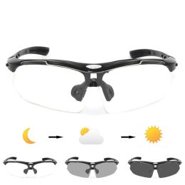 Sunglasses Polarised Cycling Photochromic Sunglasses Auto Sports Discoloration Glasses Men MTB Mountain Bike Bicycle Eyewear Goggles