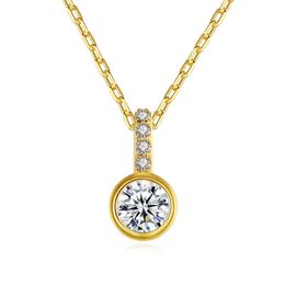 AAA Zircon Pendant Necklace S925 Silver Plated 18k Gold Women Brand Necklace Korean Style High end Collar Chain Necklace Jewellery Valentine's Day Mother's Day Gift spc