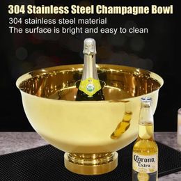 304 Stainless Steel Deer Head Ear Champagne Bowl Beer Bucket Keg Double Wall Food Grade Red Wine Beer Cooler Ice Bucket Bar 240407