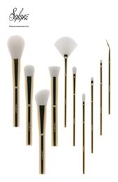 Sylyne 10pcs Makeup Brush Set High Quality Professional Makeup Brushes Metal Gold Handle Soft Make Up Brushes Kit Tools 3299511