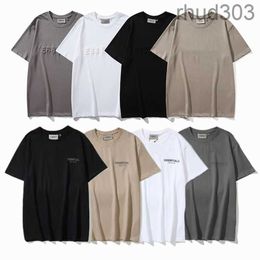 Top Craftsmanship Ess Mens t Shirts Men Women Fashion Designer Tshirt Street Casual Fog Short Sleeve Fg Tees 1977 Cotton Stereo Printing Polos Shirt 31 BHA R82T