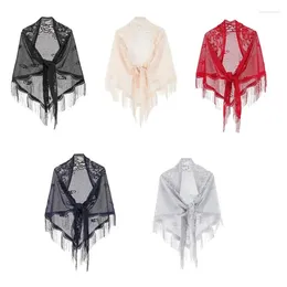 Scarves Woman Floral Pattern Triangle Sheer Shawl For Ladies Summer Travel Body Cool Breathable Weather Supplies