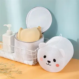 Storage Bags Cute Animals Washing Machine Laundry Bag Bra Underwear Socks Foldable Mesh Household Clothes Accessories Net Wash Basket