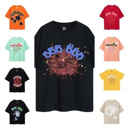 mens designer t shirts sp5der 5555 Tshirt Cotton Short Sleeve Crew Neck Print hgGeometric Hip Hop Rock Loose graphic Young Thug Tee tshirt mens shirts sweatshirt